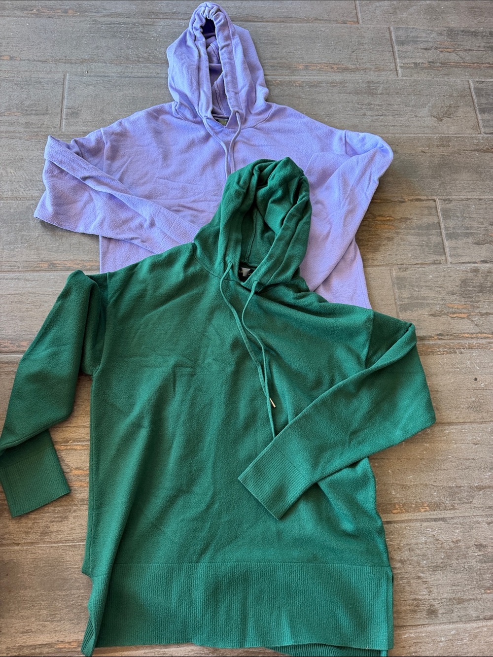 tek gear Women’s Green & Lavender Zip Up Hooded Sweaters